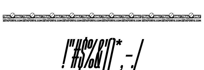 HeadingNow Trial 06 Bold Italic Font OTHER CHARS