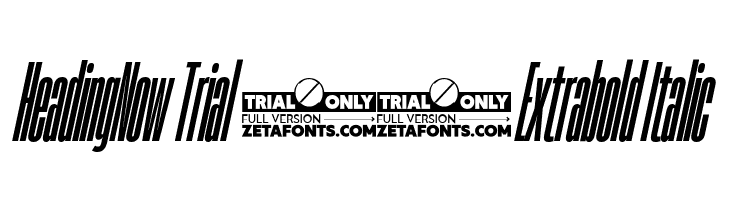 HeadingNow Trial 07 Extrabold Italic  नि: शुल्क फ़ॉन्ट्स डाउनलोड