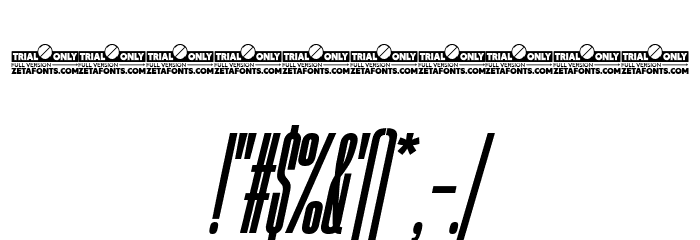 HeadingNow Trial 07 Extrabold Italic Font OTHER CHARS
