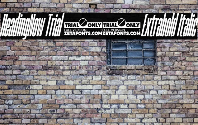 HeadingNow Trial 07 Extrabold Italic Example 2