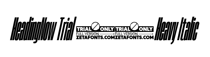 HeadingNow Trial 08 Heavy Italic  Скачать бесплатные шрифты