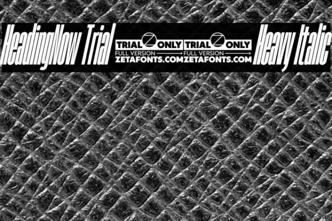 HeadingNow Trial 08 Heavy Italic Font examples