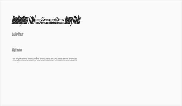 HeadingNow Trial 08 Heavy Italic Business Card