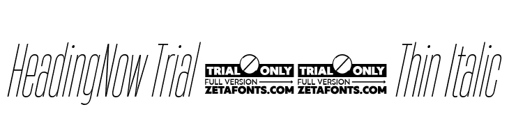 HeadingNow Trial 11 Thin Italic  Free Fonts Download