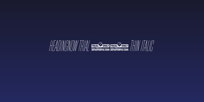 HeadingNow Trial 11 Thin Italic Social Header
