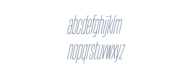 HeadingNow Trial 11 Thin Italic Lowercase