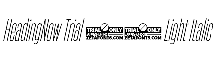 HeadingNow Trial 12 Light Italic  لخطوط تنزيل