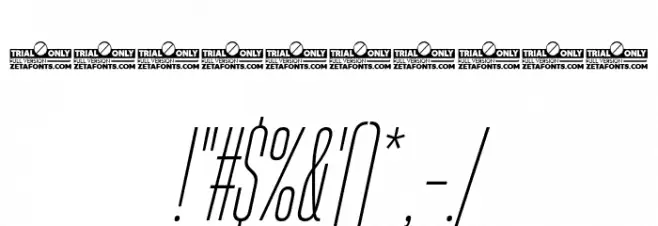 HeadingNow Trial 12 Light Italic Font OTHER CHARS