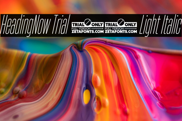 HeadingNow Trial 12 Light Italic Example 2