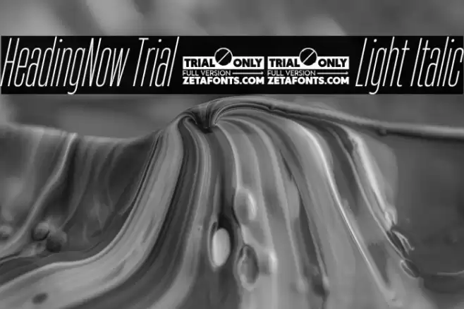 HeadingNow Trial 12 Light Italic Font examples