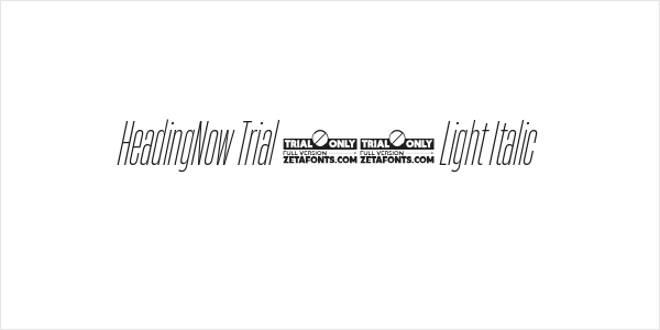 HeadingNow Trial 12 Light Italic Logo