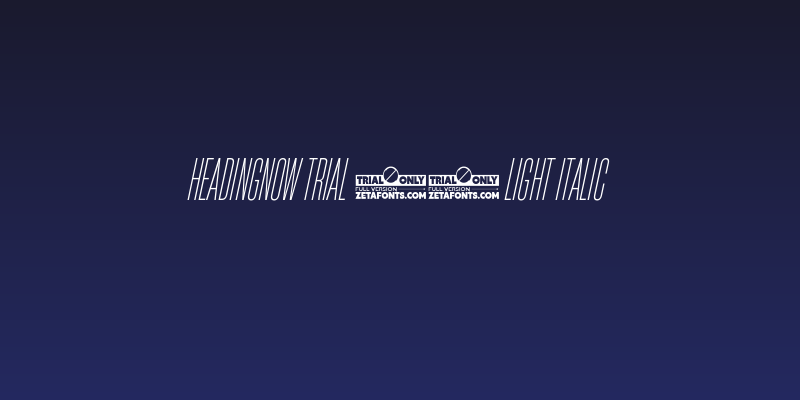 HeadingNow Trial 12 Light Italic Social Header