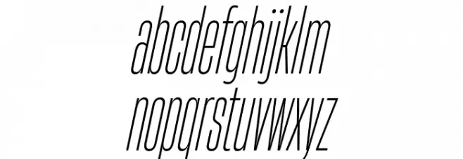 HeadingNow Trial 12 Light Italic Schriftart Kleinbuchstaben