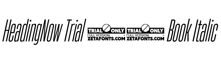 HeadingNow Trial 13 Book Italic  Descarca Fonturi Gratis