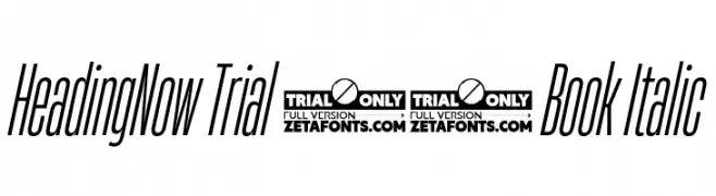 HeadingNow Trial 13 Book Italic  免费字体下载