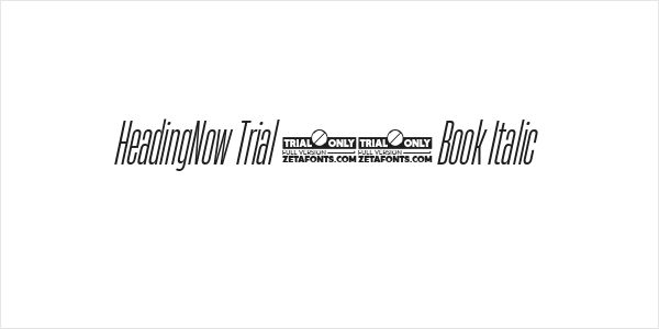 HeadingNow Trial 13 Book Italic Logo