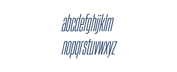 HeadingNow Trial 13 Book Italic Lowercase