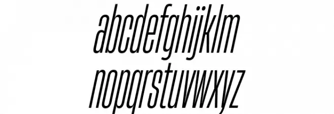 HeadingNow Trial 13 Book Italic Schriftart Kleinbuchstaben