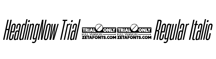 HeadingNow Trial 14 Regular Italic  font caratteri gratis