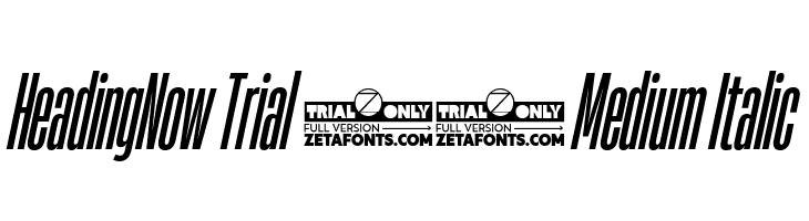 HeadingNow Trial 15 Medium Italic  Frei Schriftart Herunterladen