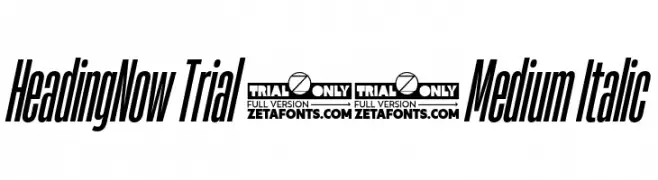 HeadingNow Trial 15 Medium Italic  フリーフォントのダウンロード