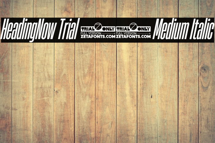 HeadingNow Trial 15 Medium Italic Example 1