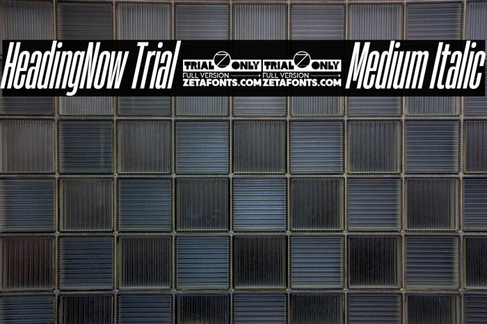 HeadingNow Trial 15 Medium Italic Example 2
