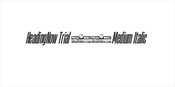 HeadingNow Trial 15 Medium Italic Logo