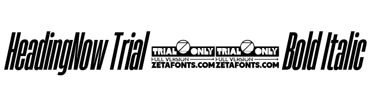 HeadingNow Trial 16 Bold Italic  Frei Schriftart Herunterladen