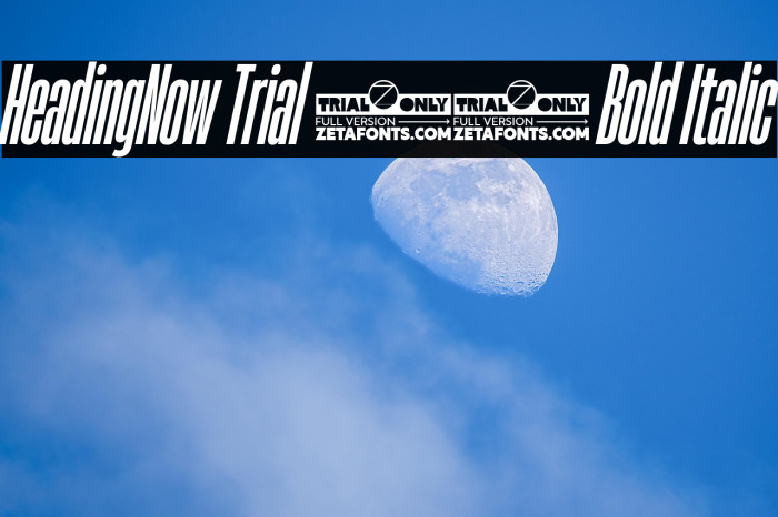HeadingNow Trial 16 Bold Italic Example 1
