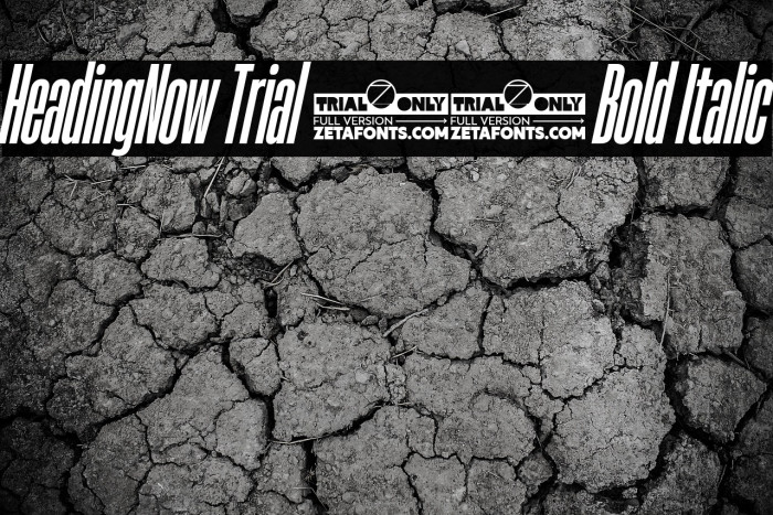 HeadingNow Trial 16 Bold Italic Example 2