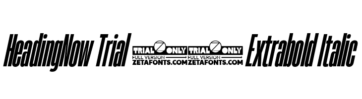 HeadingNow Trial 17 Extrabold Italic  Descarca Fonturi Gratis