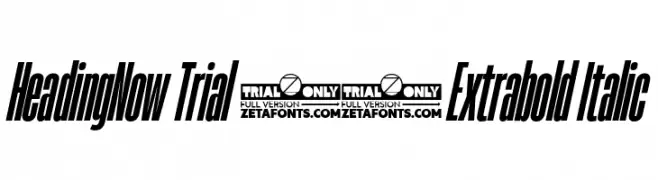 HeadingNow Trial 17 Extrabold Italic  フリーフォントのダウンロード