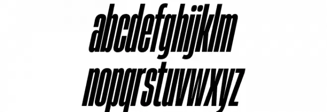 HeadingNow Trial 17 Extrabold Italic Caratteri MINUSCOLO