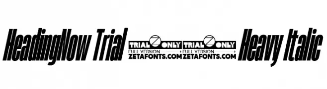 HeadingNow Trial 18 Heavy Italic  Fuentes Gratis Descargar