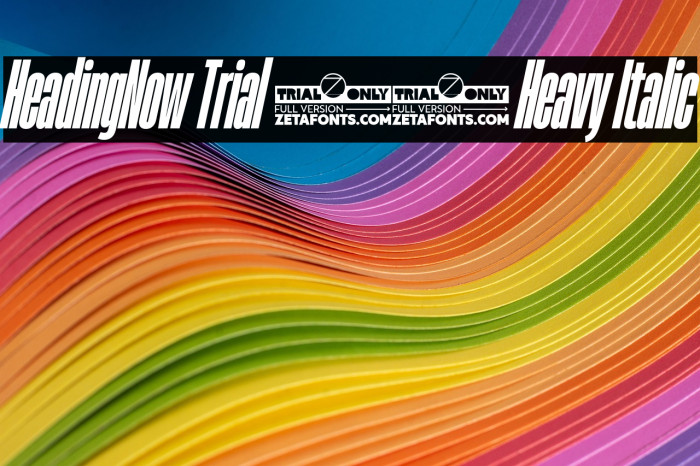 HeadingNow Trial 18 Heavy Italic Example 2