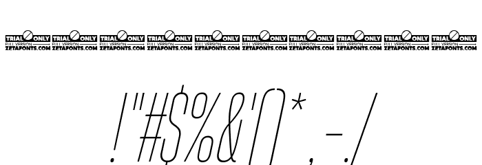 HeadingNow Trial 21 Thin Italic Font OTHER CHARS