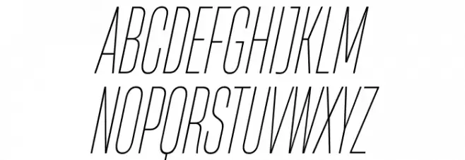 HeadingNow Trial 21 Thin Italic Fuentes MAYÚSCULAS