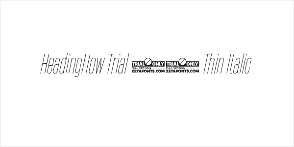 HeadingNow Trial 21 Thin Italic Logo