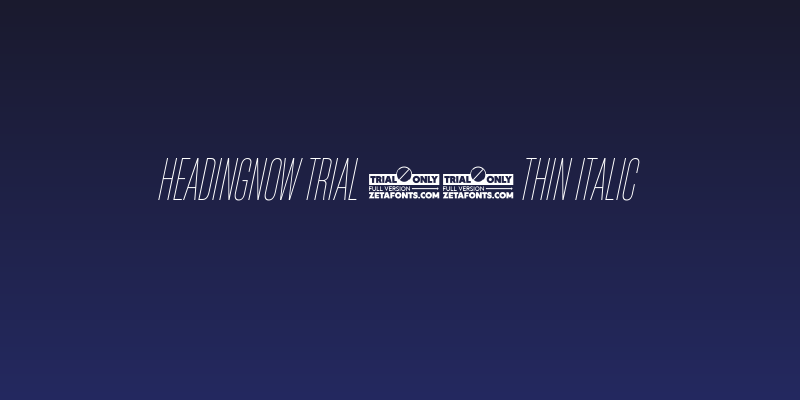 HeadingNow Trial 21 Thin Italic Social Header