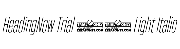 HeadingNow Trial 22 Light Italic  免费字体下载