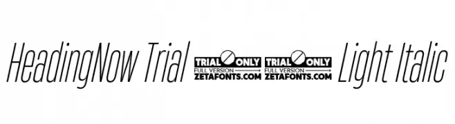 HeadingNow Trial 22 Light Italic  baixar fontes gratis