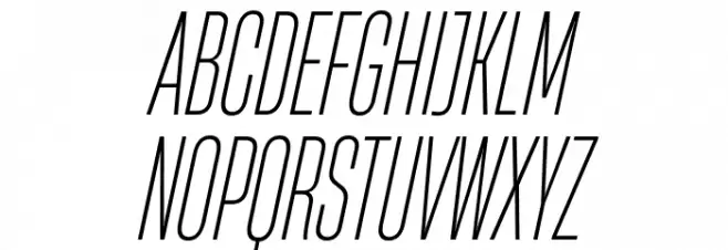 HeadingNow Trial 22 Light Italic Fonte MAIÚSCULAS