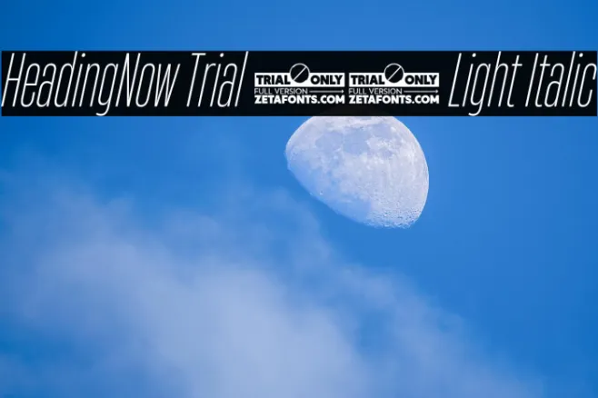HeadingNow Trial 22 Light Italic Example 1