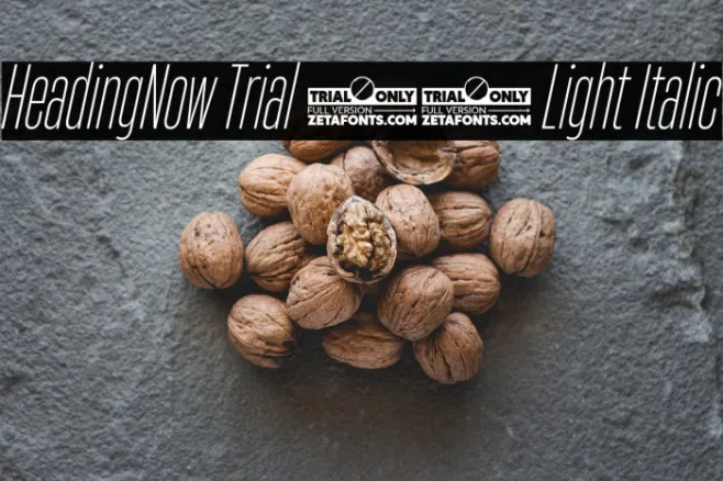 HeadingNow Trial 22 Light Italic Example 2
