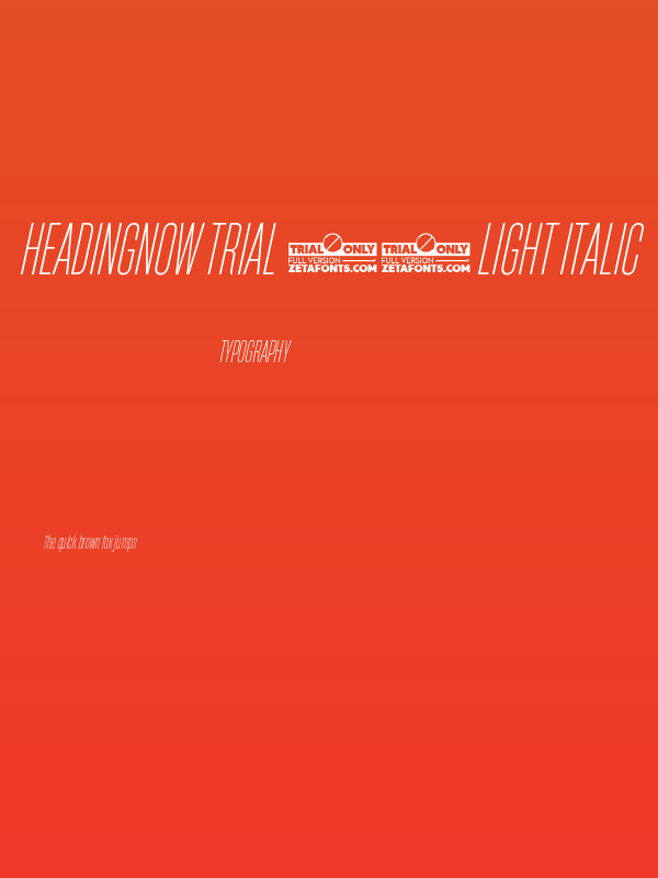 HeadingNow Trial 22 Light Italic Poster