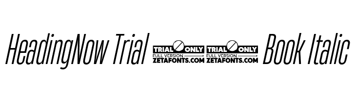 HeadingNow Trial 23 Book Italic  नि: शुल्क फ़ॉन्ट्स डाउनलोड