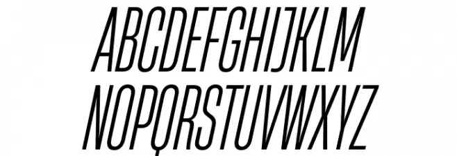 HeadingNow Trial 23 Book Italic 字体 大写