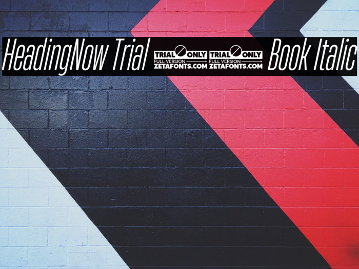 HeadingNow Trial 23 Book Italic Example 2