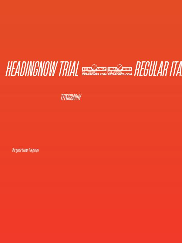 HeadingNow Trial 24 Regular Italic Poster